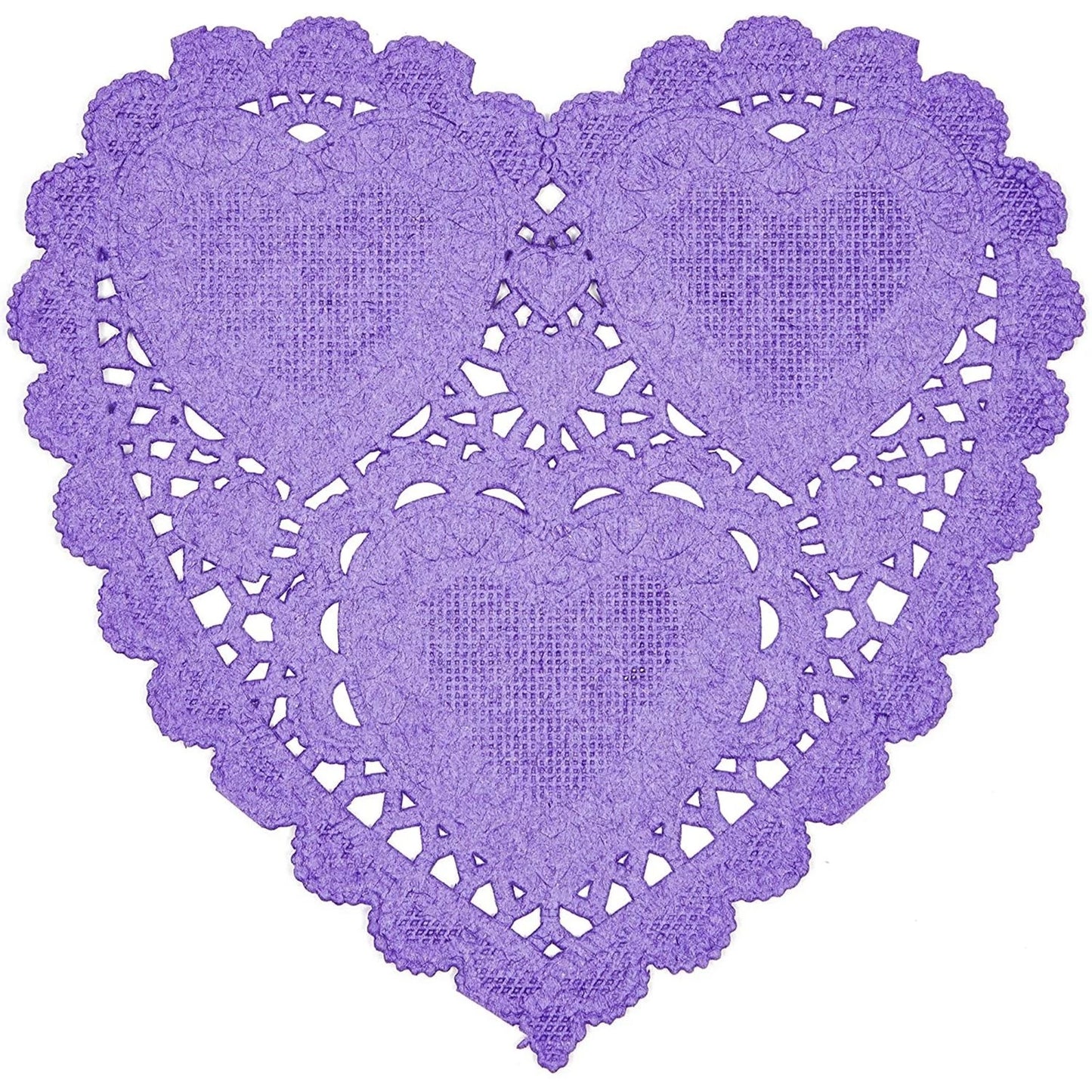 600 Mini Heart Paper Lace Doilies – 4-Inch