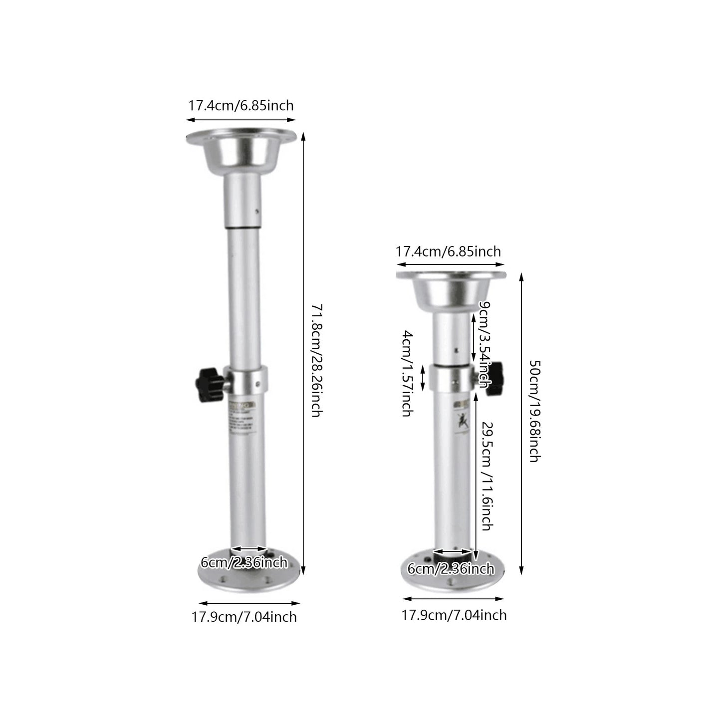 Adjustable Silver Table Pedestal Stand