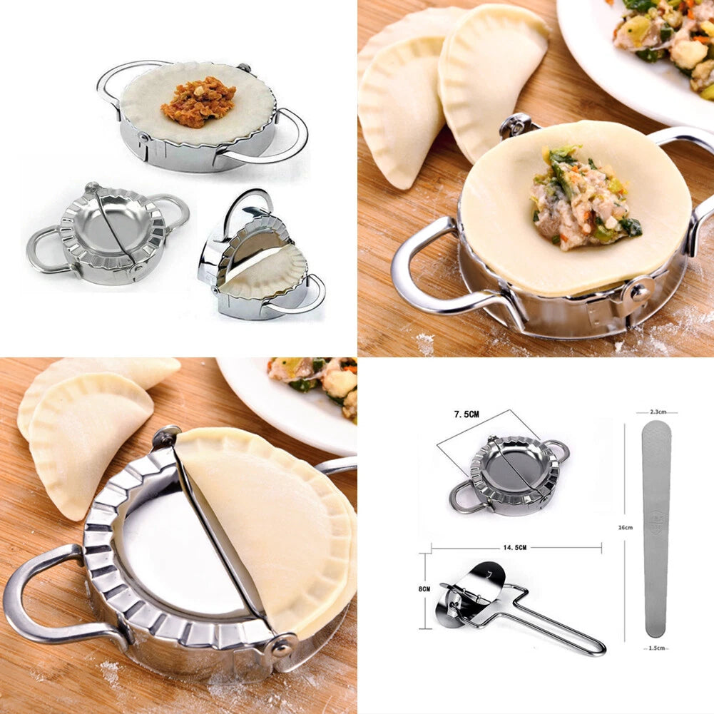 3-Piece Stainless Steel Dumpling Maker Mold Set