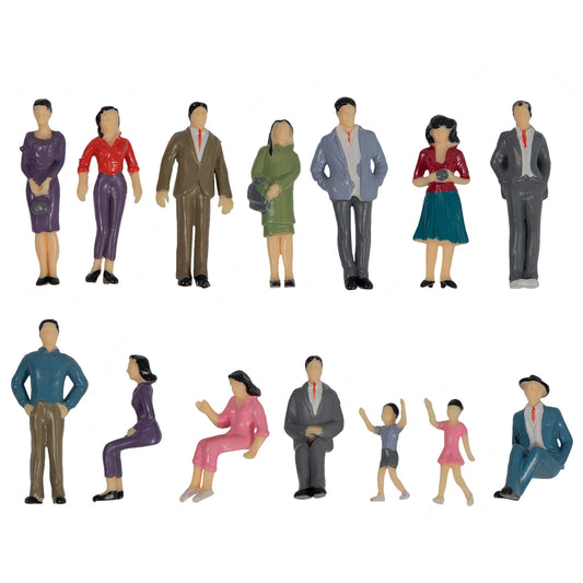 14pcs 1:25 Miniature Painted Figures