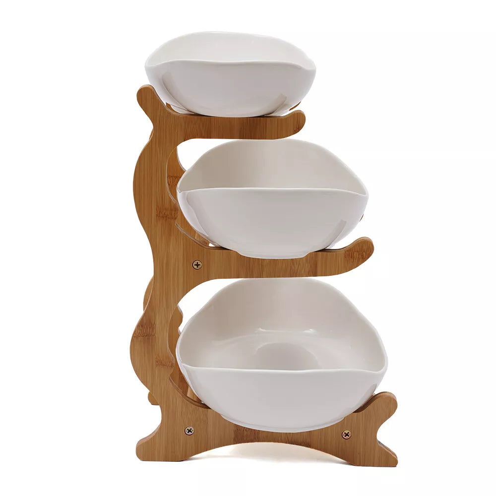 Modern Ceramic Candy Dish Three-Layer Rack
