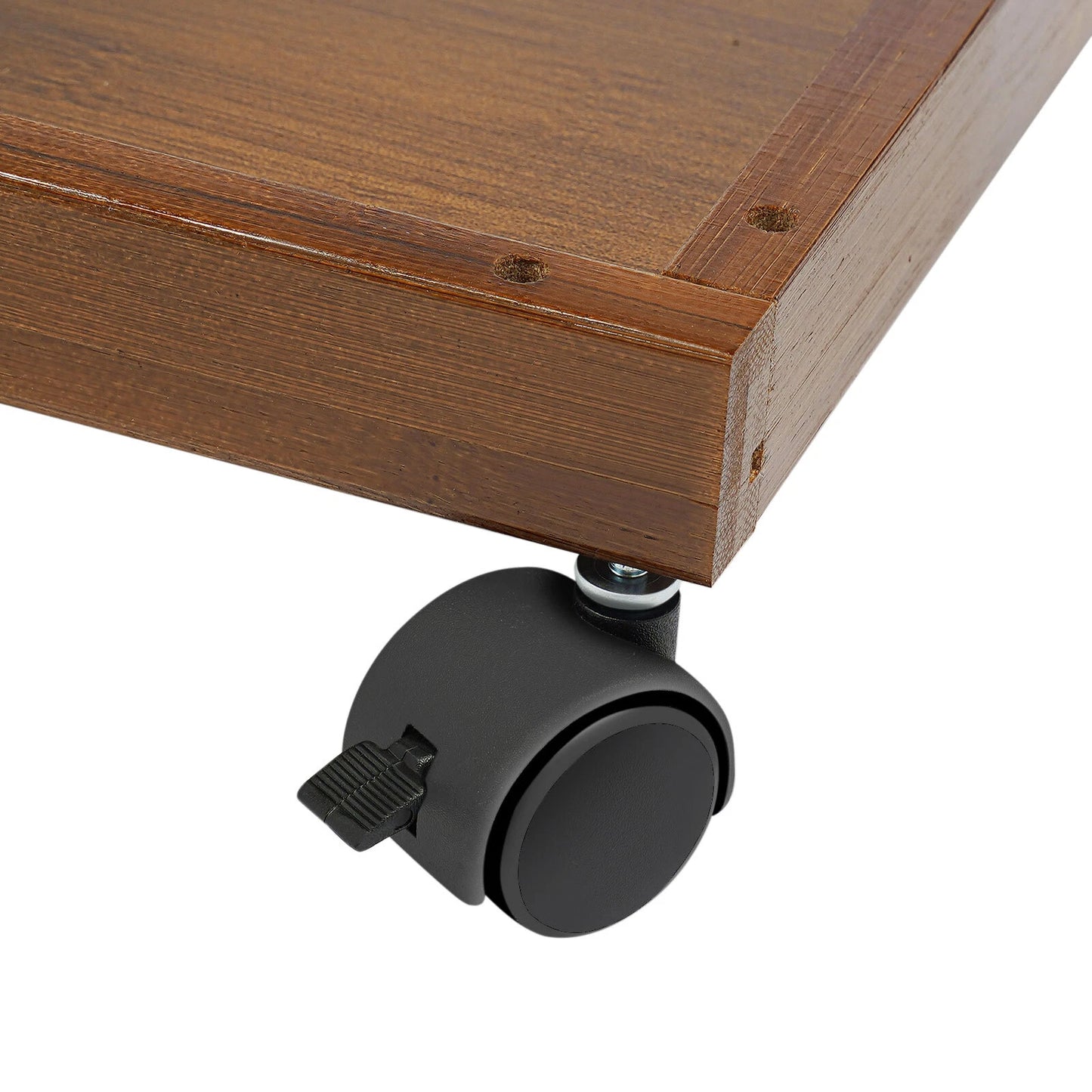 3-Tier Wood Nightstand End Table for Small Spaces with Open Storage