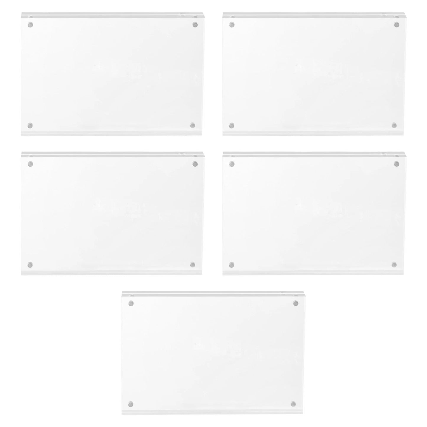 5pcs Clear Acrylic Magnetic Picture Frames