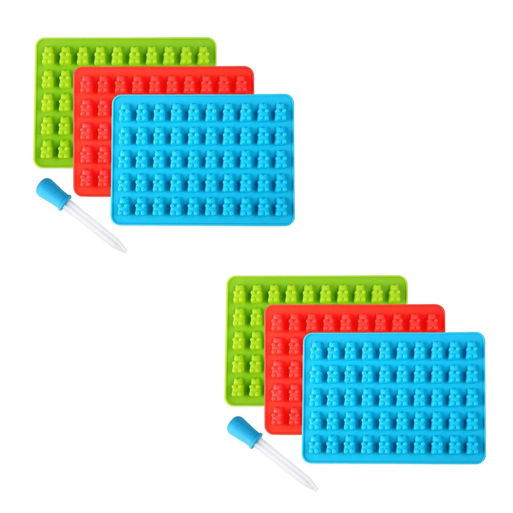 3-6 Pack Gummy Bear Candy Mold Silicone