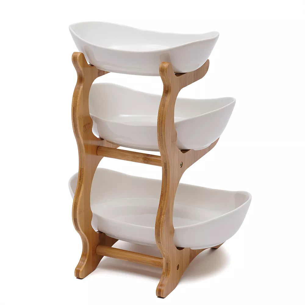 Modern Ceramic Candy Dish Three-Layer Rack