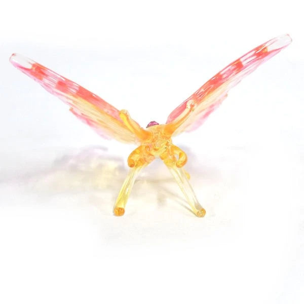 Glass Butterfly Figurine with Austrian Crystal Accents