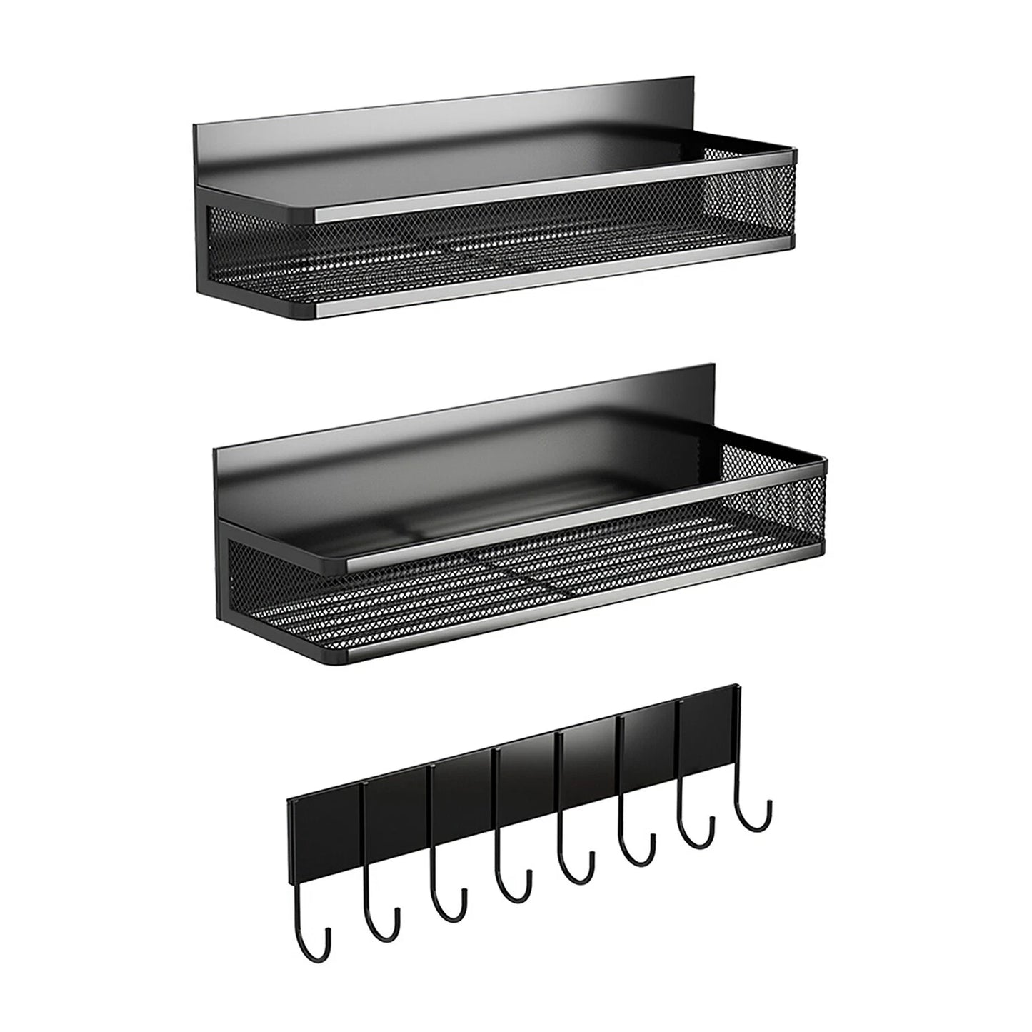 Magnetic Spice Rack Set – 3-Piece Kitchen Organizer