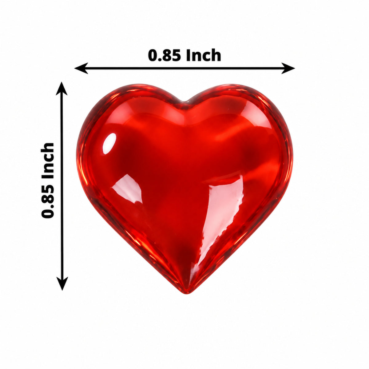 Home Collection 250 Red Acrylic Heart Diamond Gems Vase Fillers