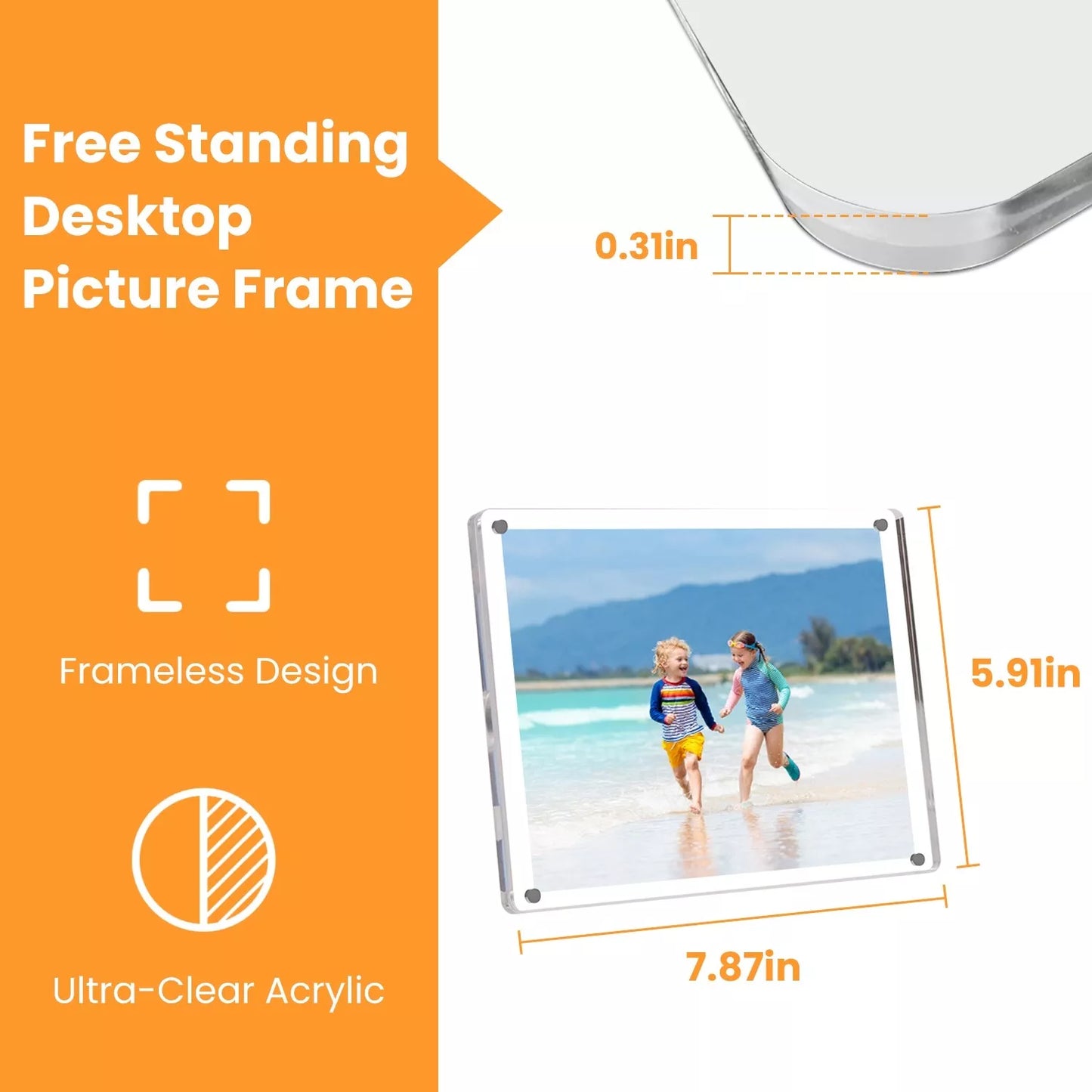 4Pcs Acrylic Photo Frames