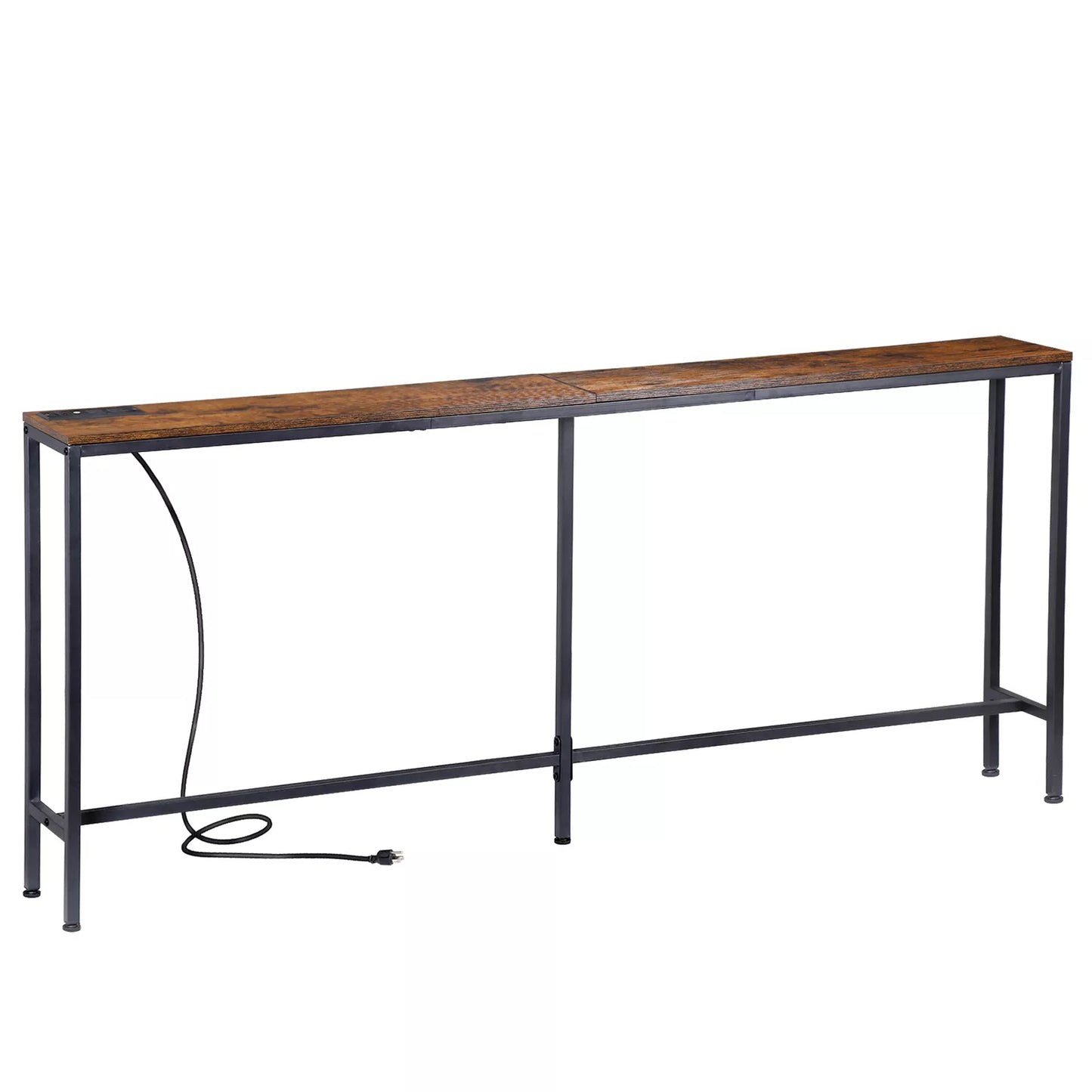 70.8" Long Console Sofa Table with 2 Power Outlets & USB Ports