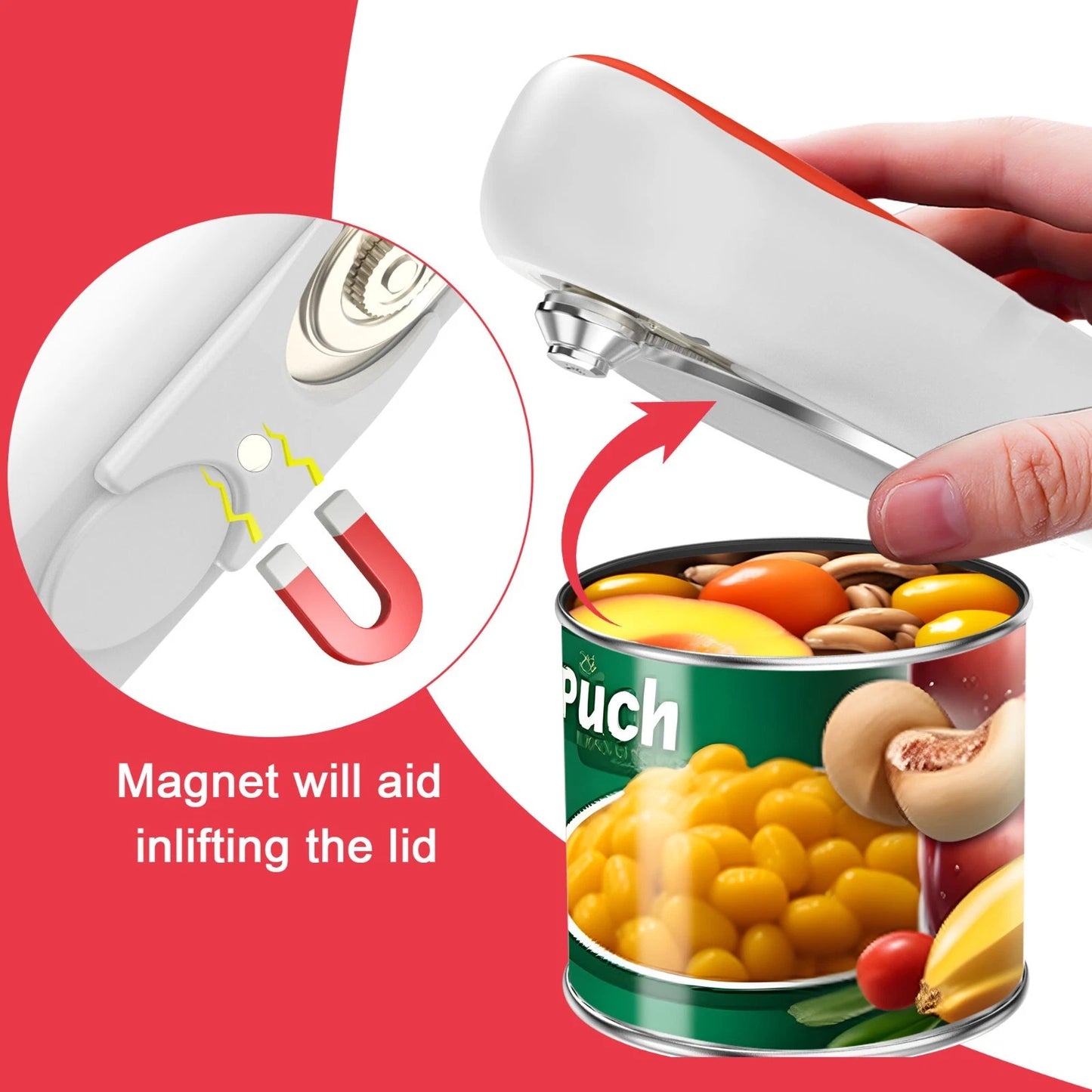 Electric Can Opener – Smooth Edge Rechargeable Kitchen Gadget