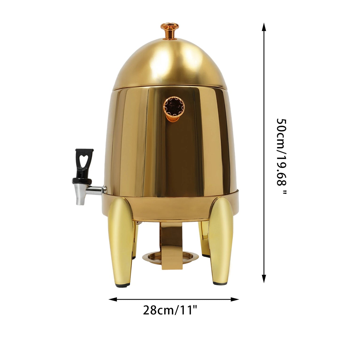 12L Gold Stainless Steel Insulated Beverage Dispenser