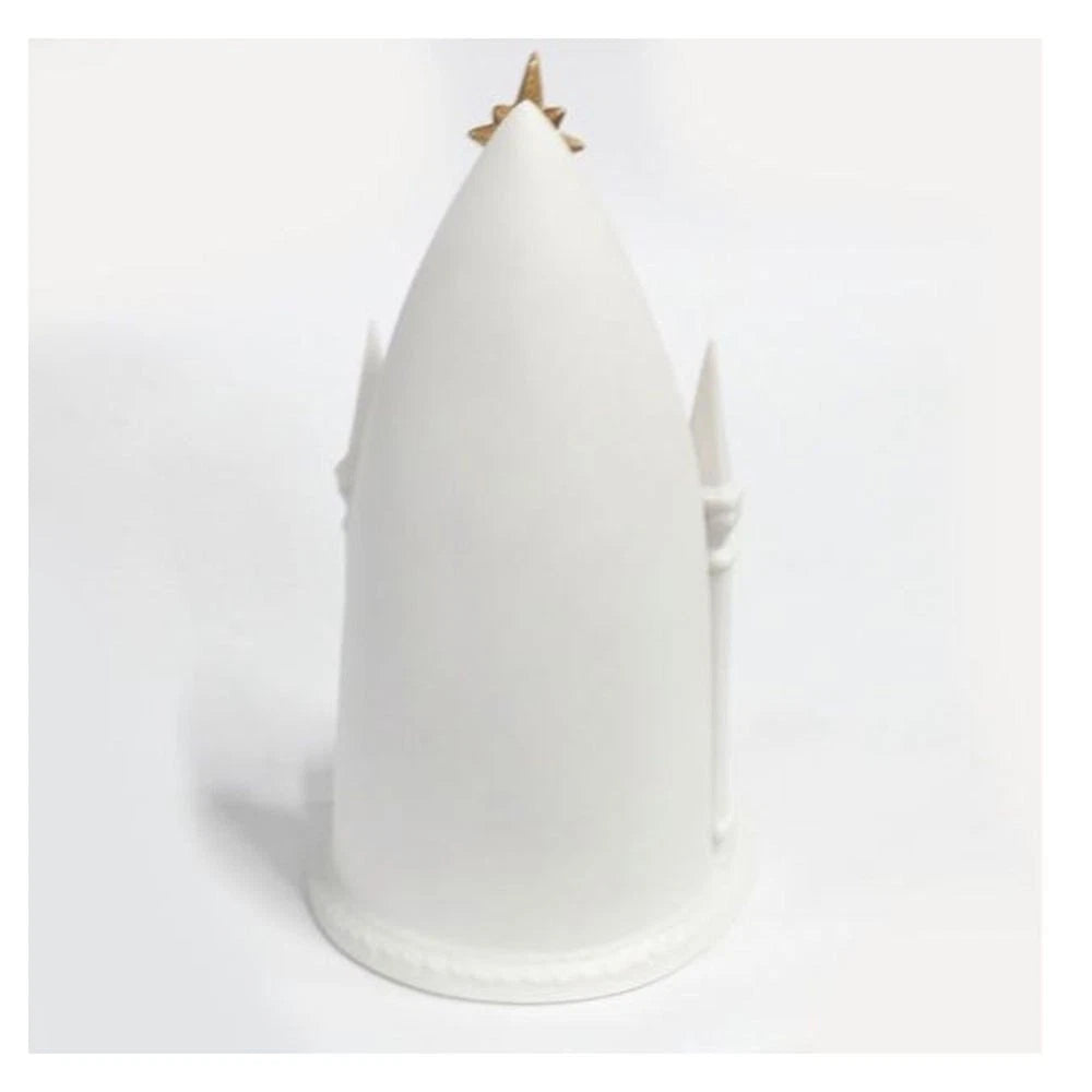 Illuminated Porcelain Nativity with Holy Family and Gold Star