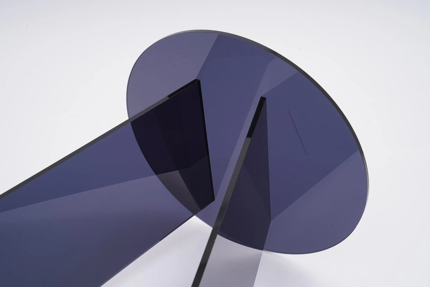 17.71''H Semi-Transparent Black Acrylic Side Table