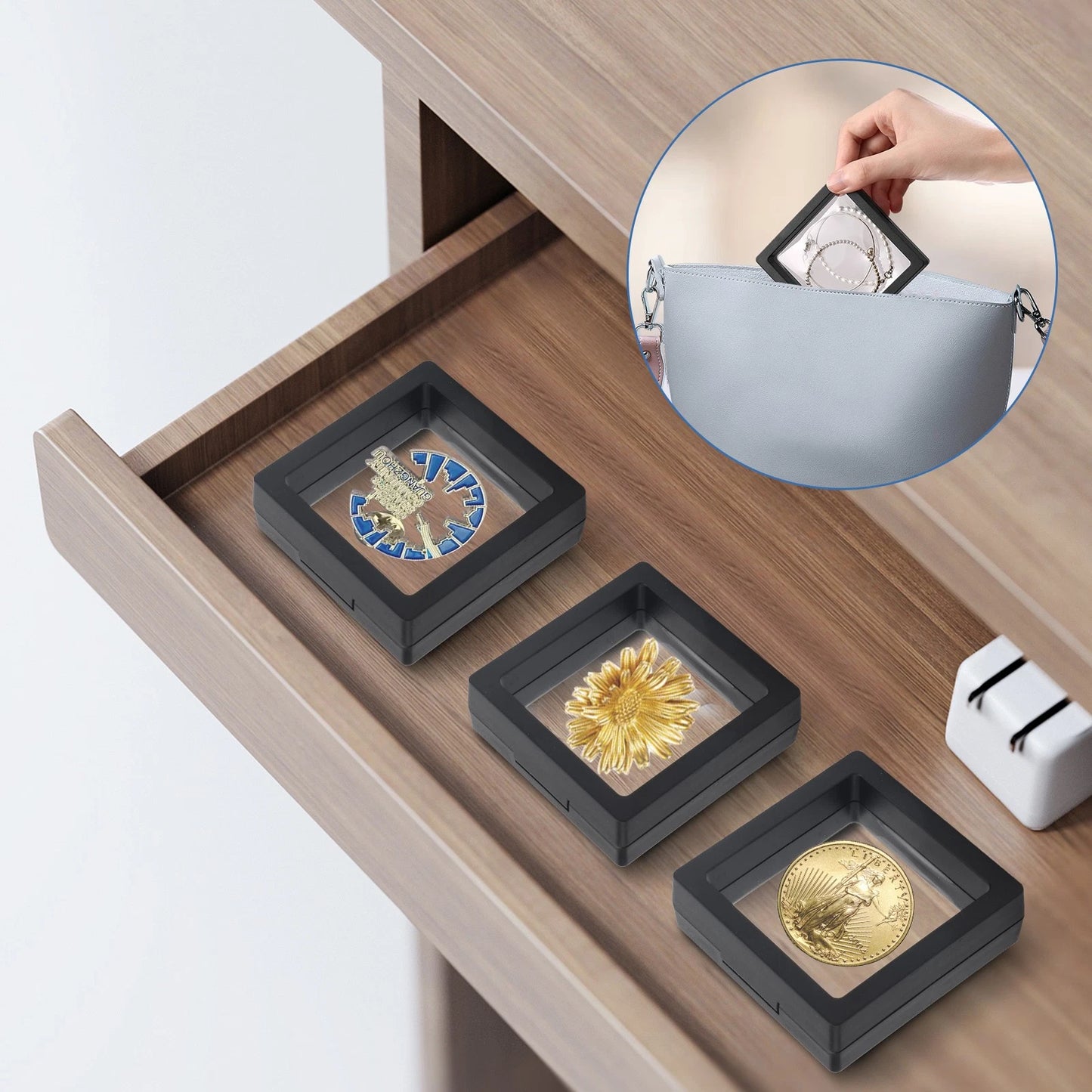 10-Pack 3D Floating Frame Display