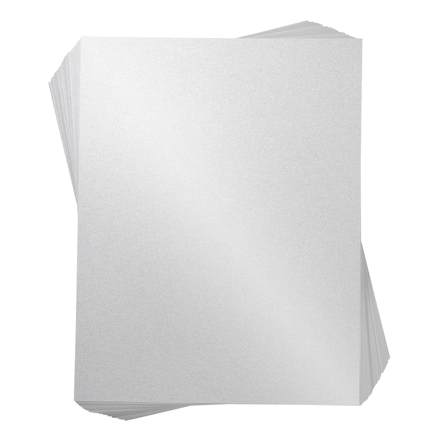 96-Pack White Metallic Cardstock Paper