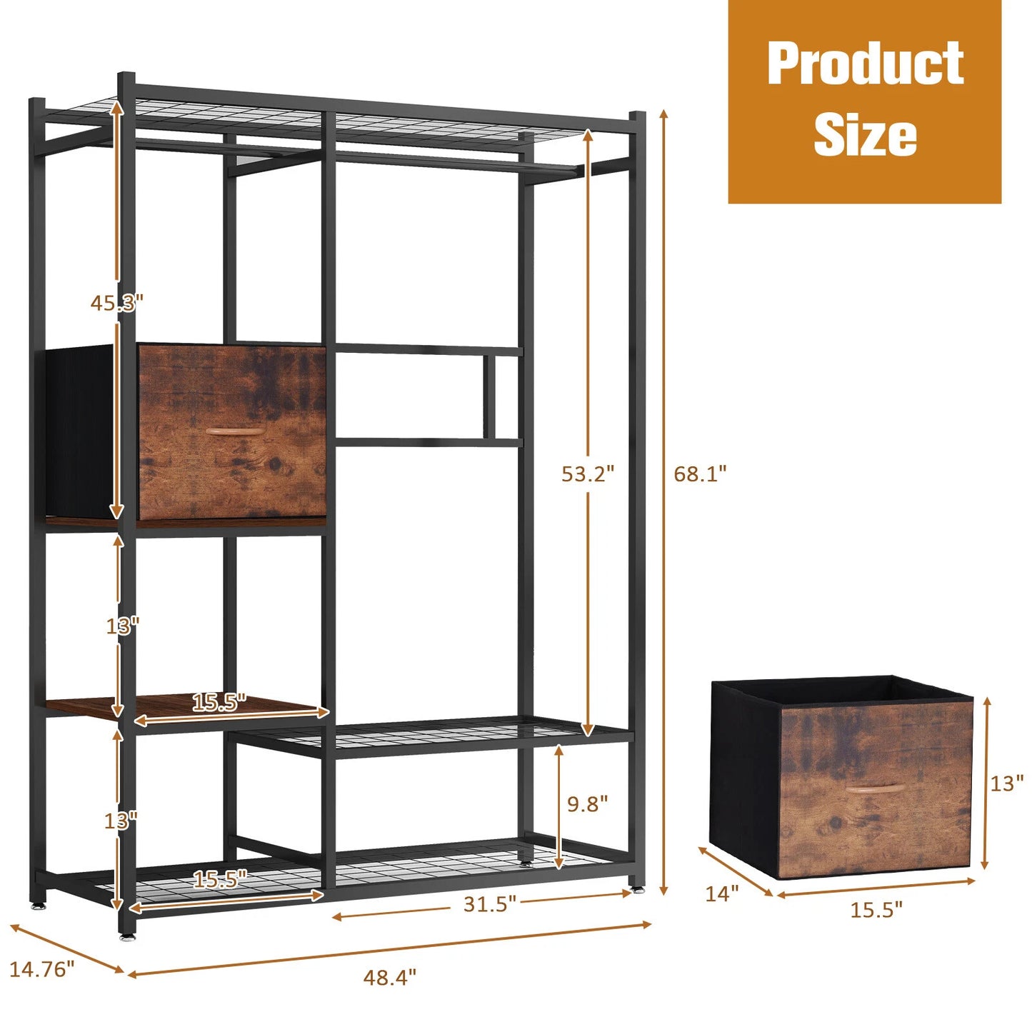 Heavy Duty Freestanding Clothes Rack