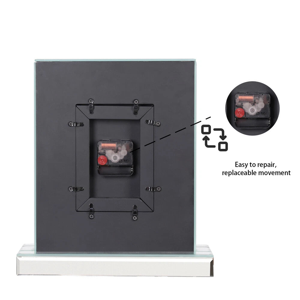 Sparkle Crush Diamond Mirrored Desk Clock