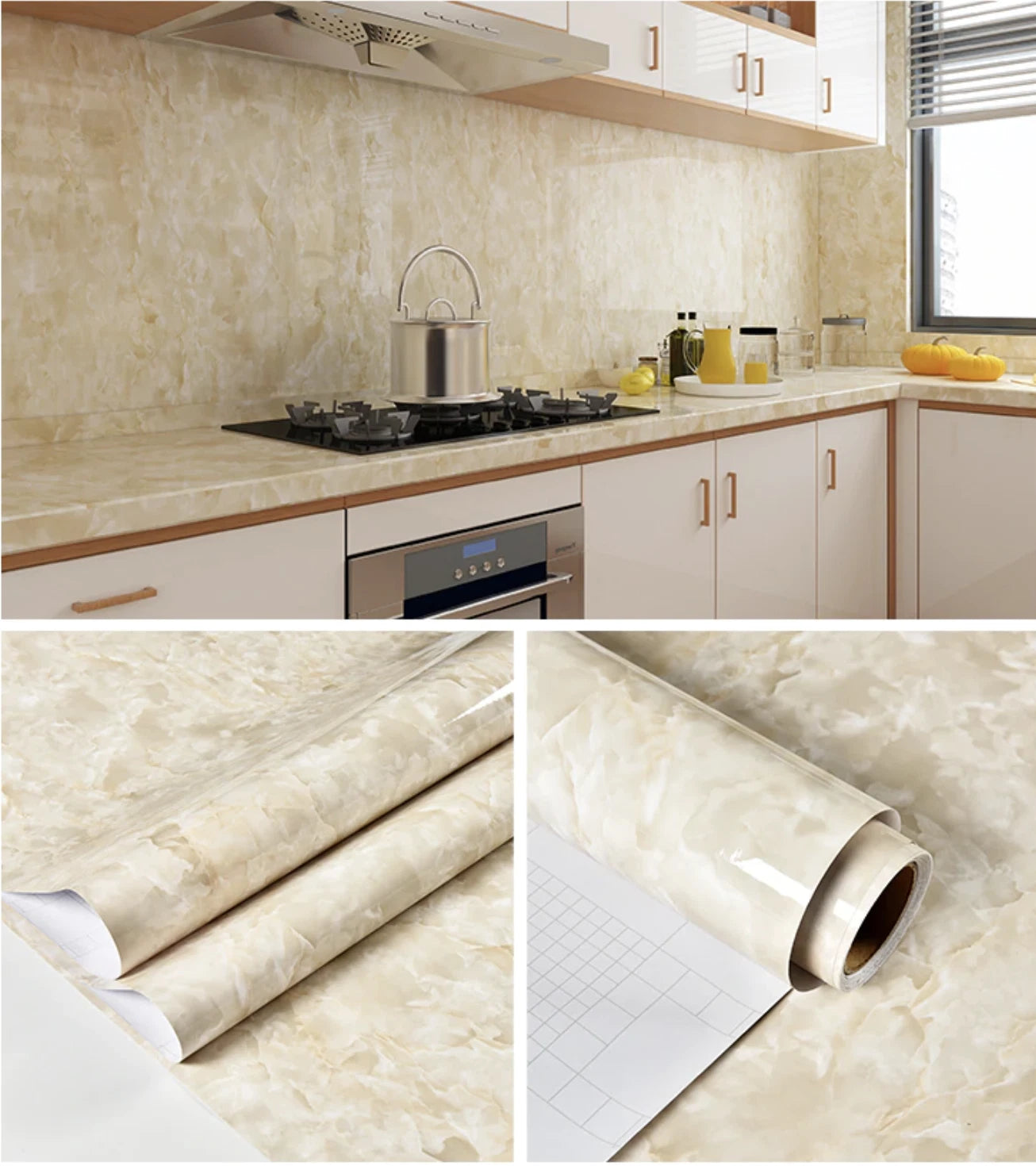 Marble Contact Paper – Removable Wallpaper Film