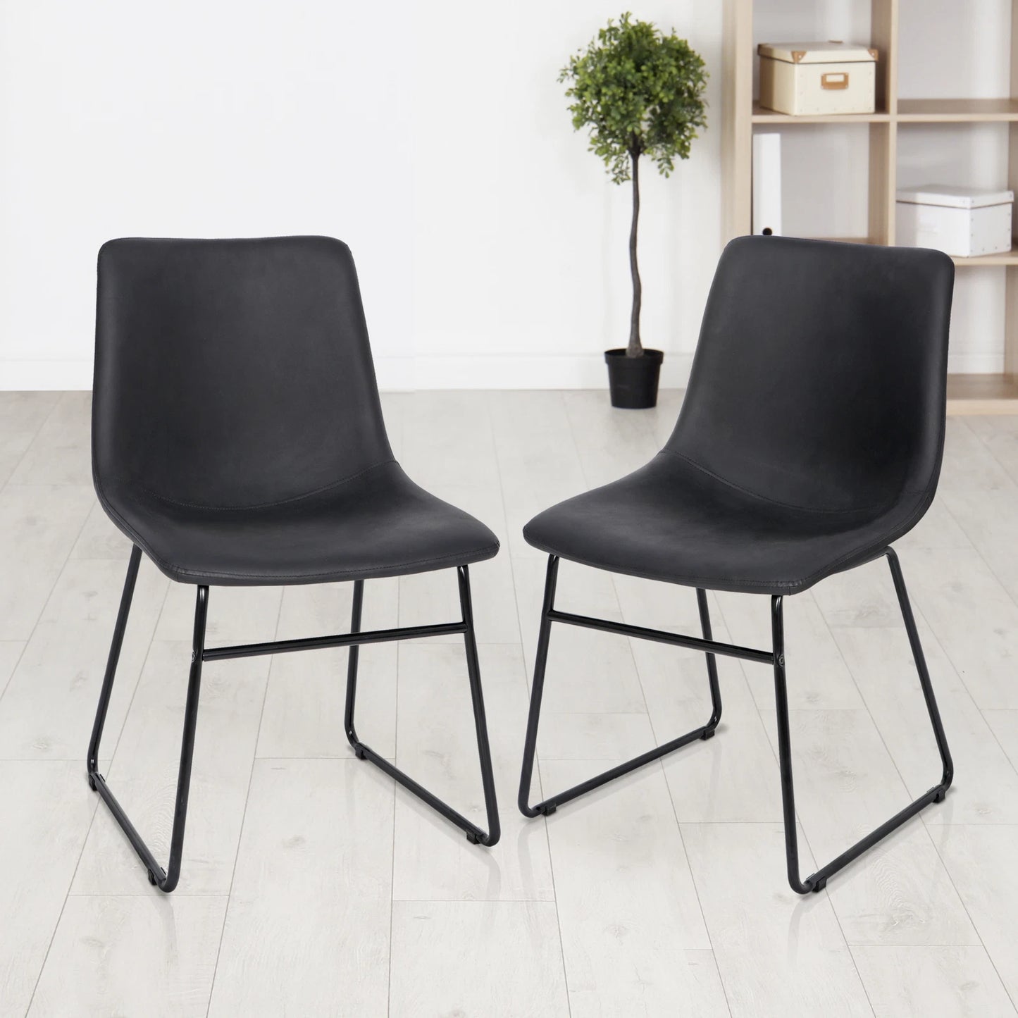 2-Pack Industrial Dining Chairs