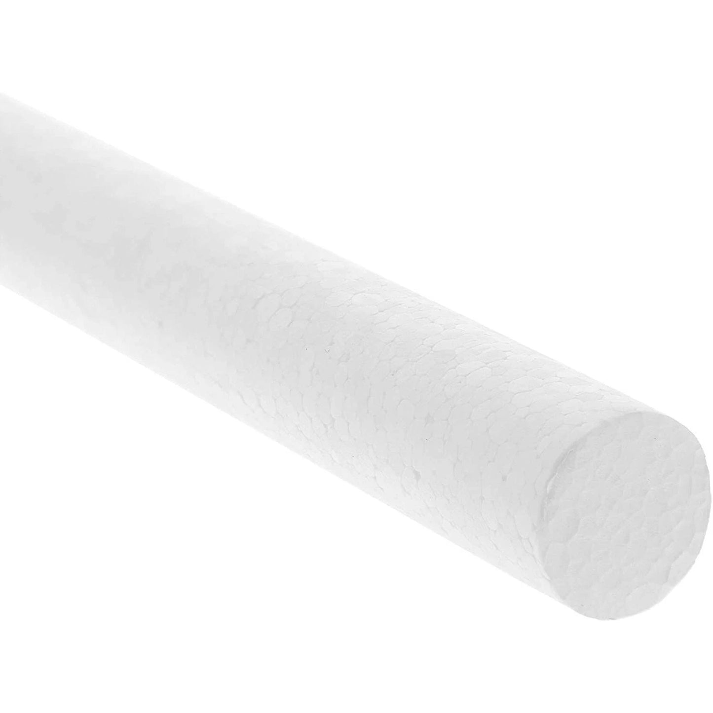 15-Pack White Foam Cylinders for DIY Crafts and Art Projects