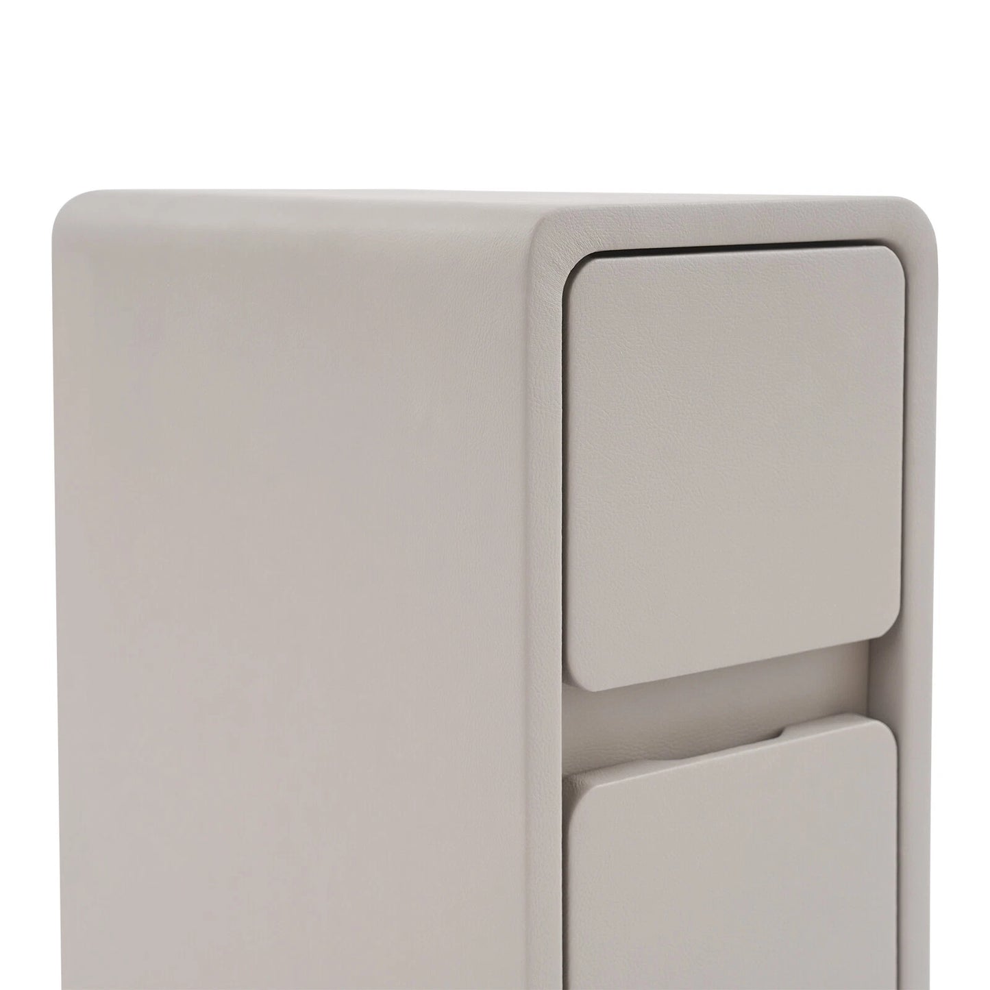 Floor-Standing Narrow Bedside Table with 3 Drawers
