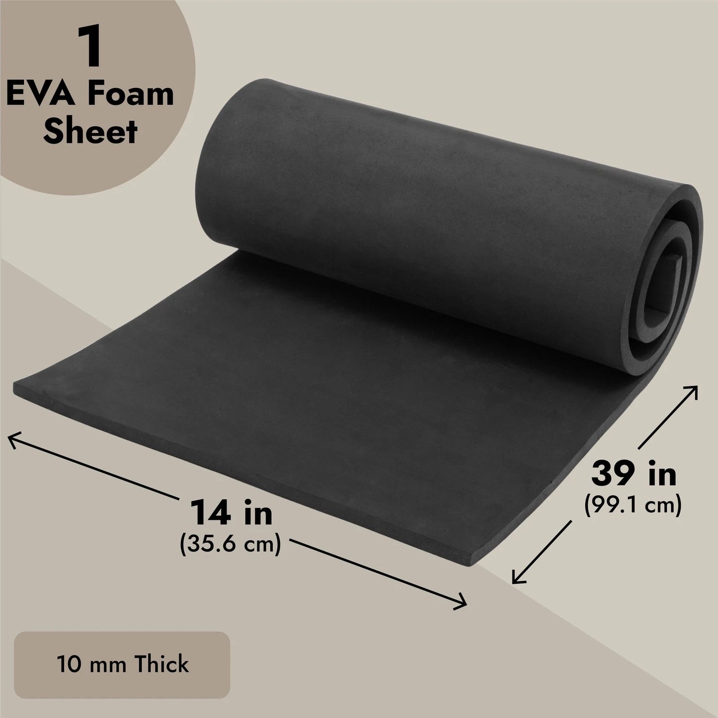 Black High Density Cosplay EVA Foam Sheet