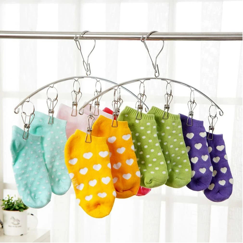 3-Pack Stainless Steel Laundry Drying Racks with 10 Clips