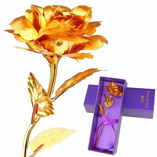 Real Dipped 24K Gold Rose – Artificial Rose Flower with Gift Box