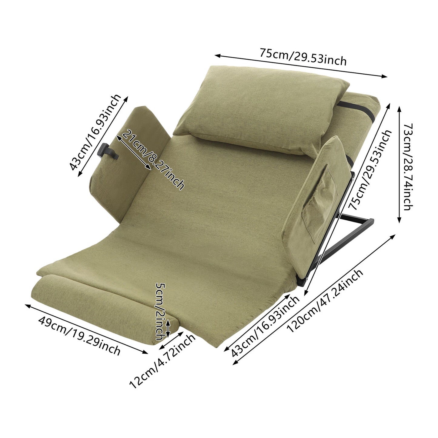 Green Electric Lifting Adjustable Bed Backrest