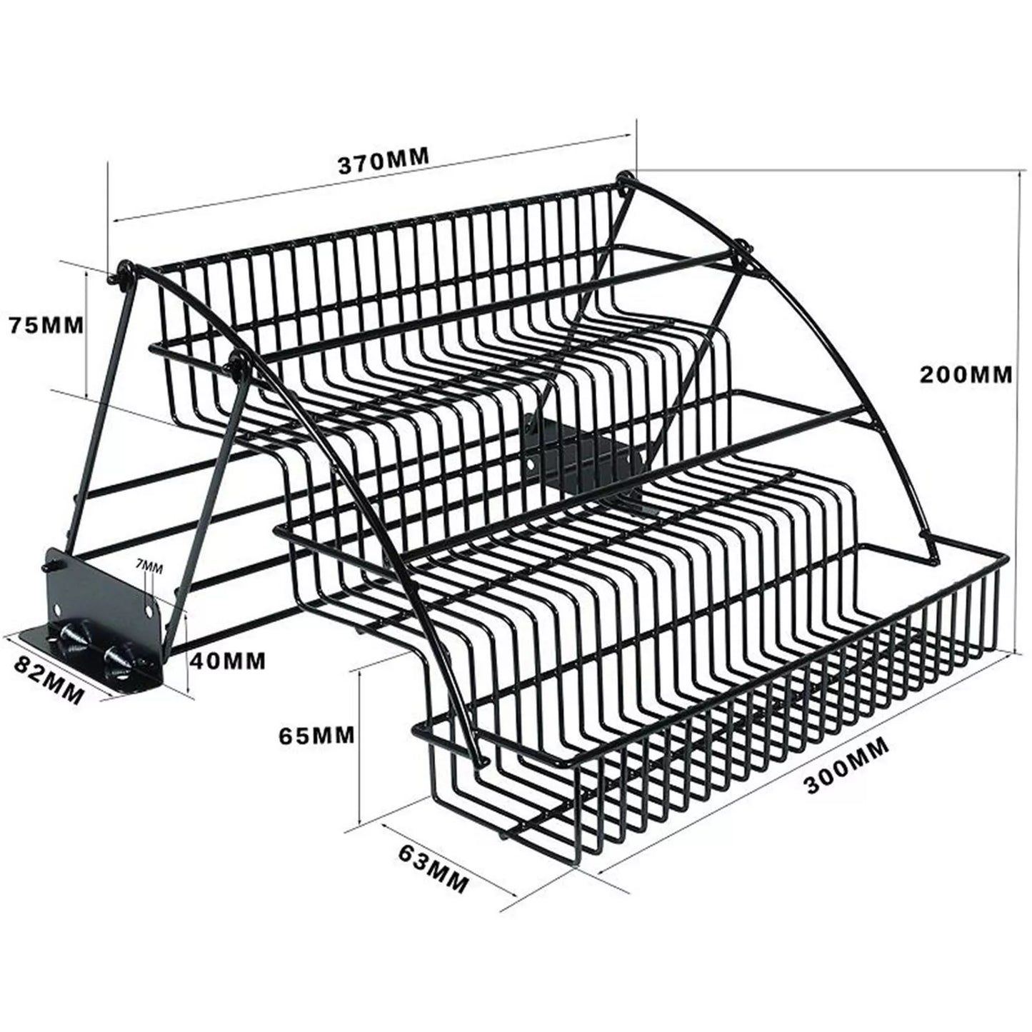 3-Tier Pull-Down Spice Rack Organizer