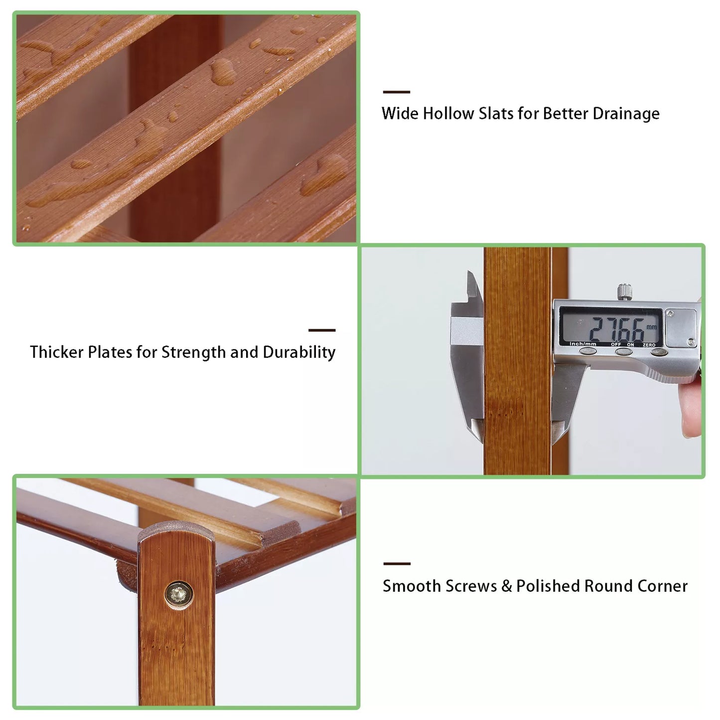 2 Tier Indoor Bamboo Plant Stand