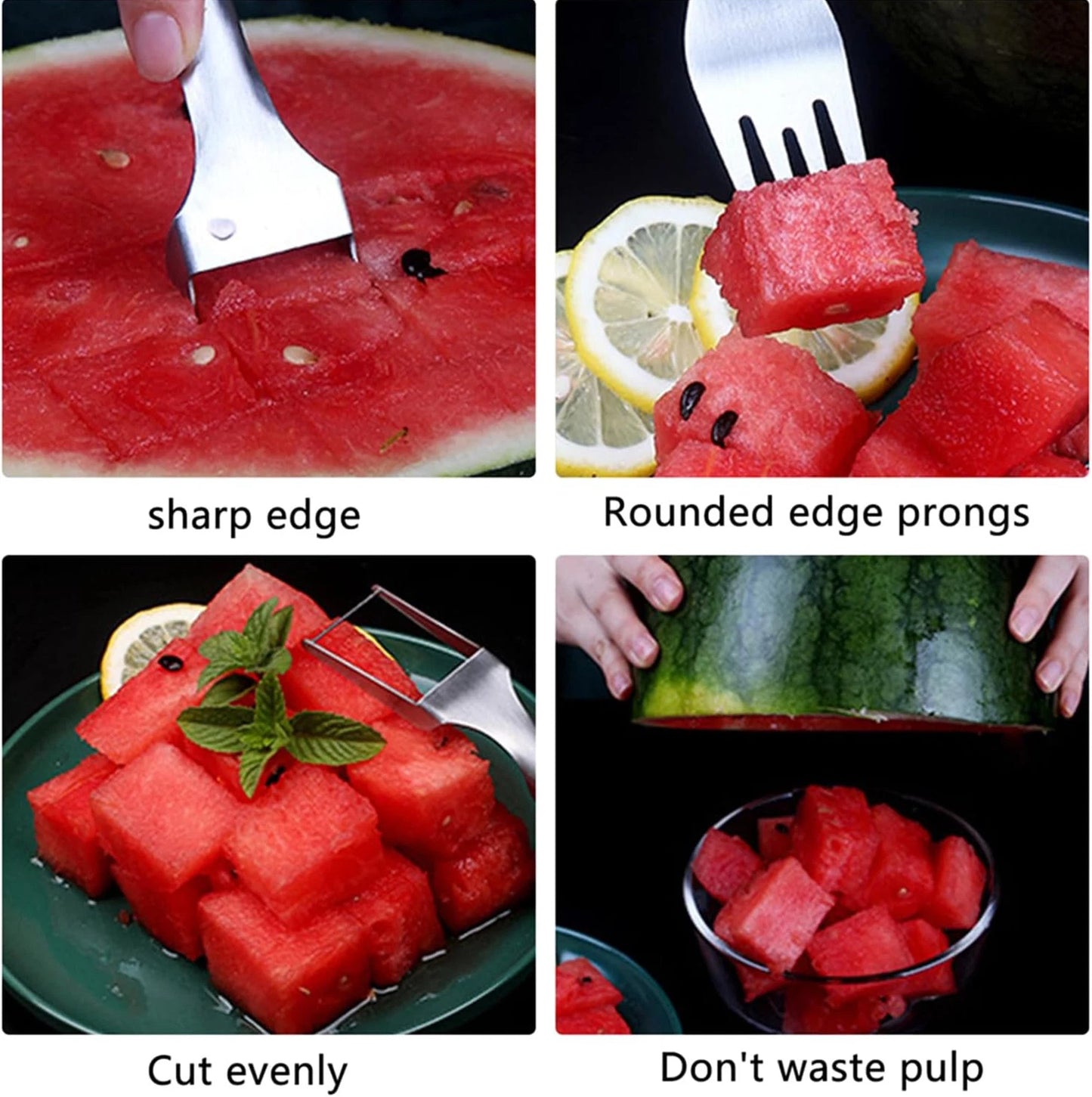 Watermelon Slicer Cutter – 2-in-1 Fork & Stainless Steel