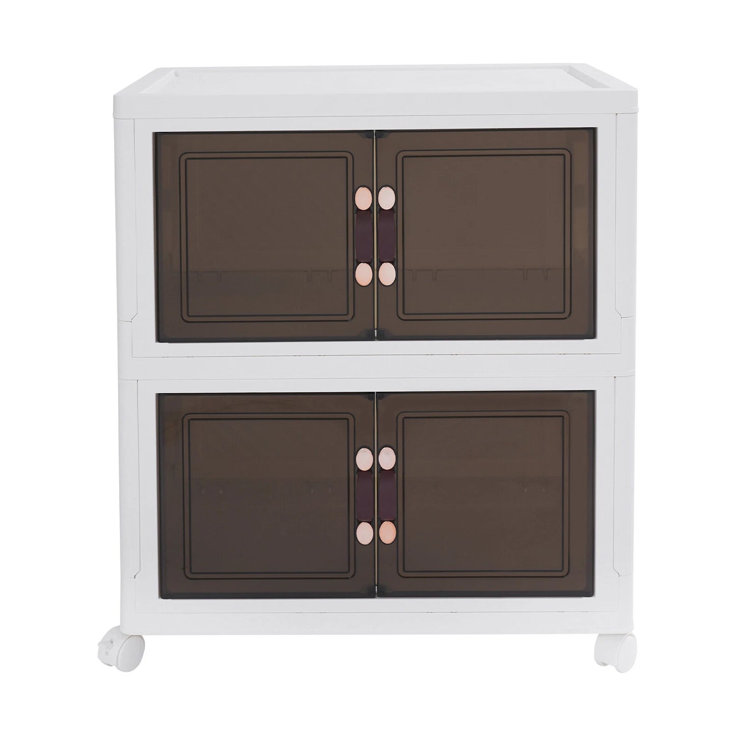 2-Tier Large Capacity Storage Cabinet with Wheels