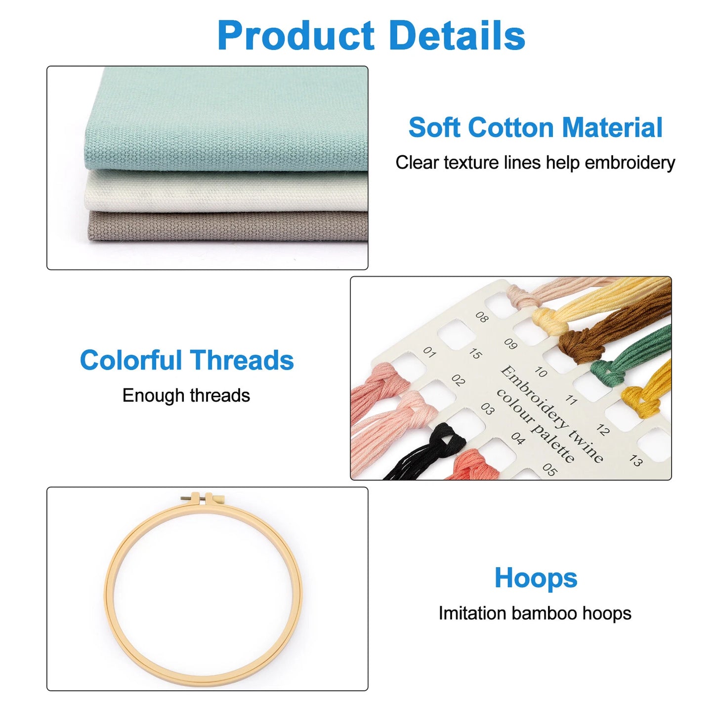 3-Piece Embroidery Starter Kit for Beginners
