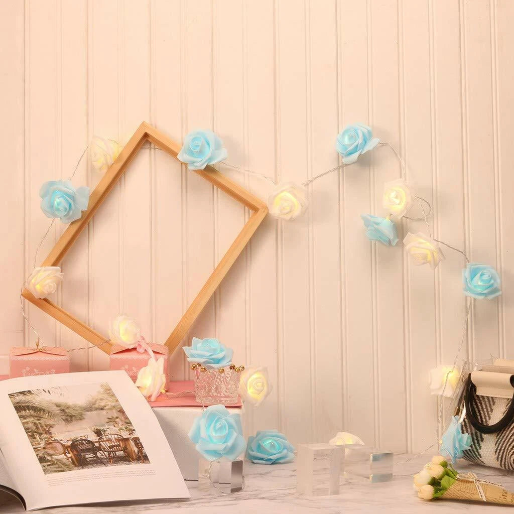 9.84 Ft 20 LED Rose Flower String Lights
