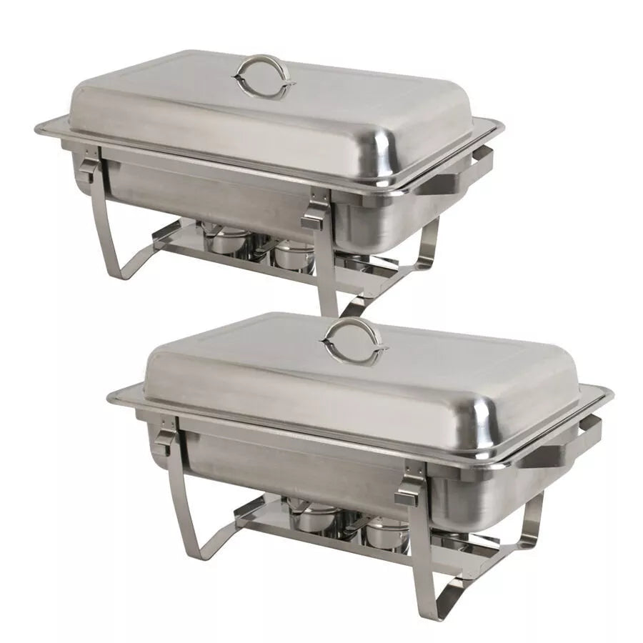 4-Pack Stainless Steel Chafing Dish Buffet Warmer Set