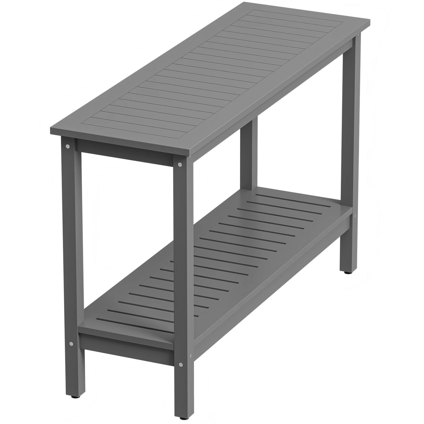48" Outdoor Wooden Console Table – 2-Tier
