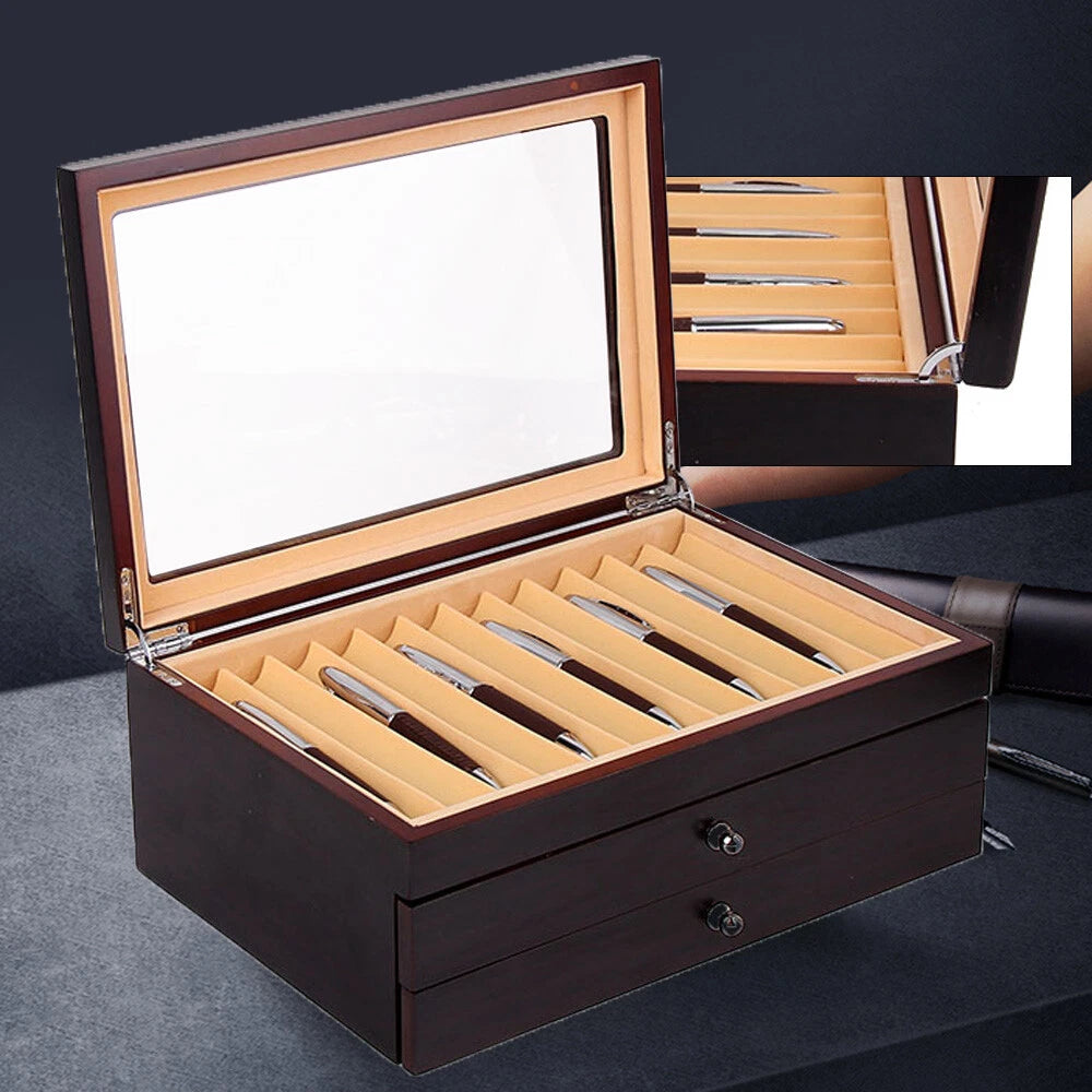 Wood Fountain Pen Display Case