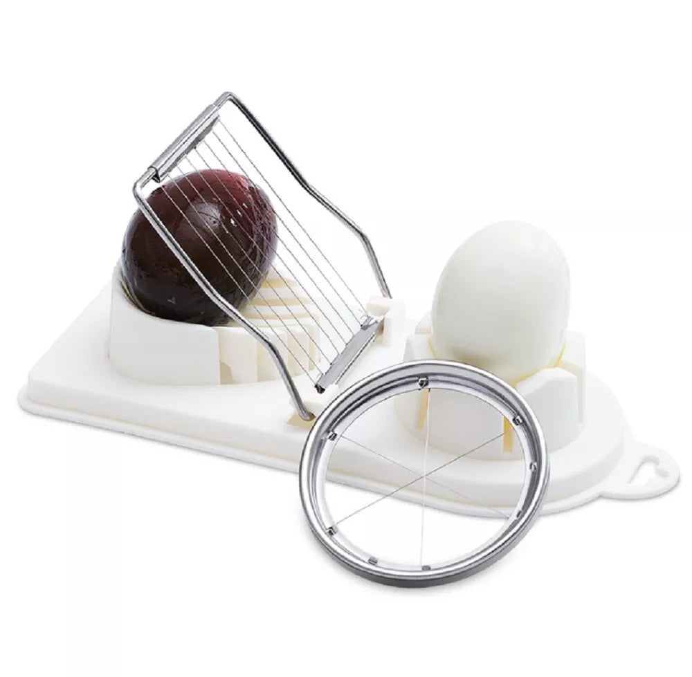 2-in-1 Stainless Steel Egg Slicer & Vegetable Chopper