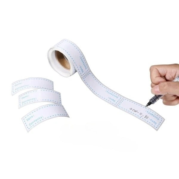 100 Removable Freezer Food Labels – 3"x1" Self-Adhesive Stickers