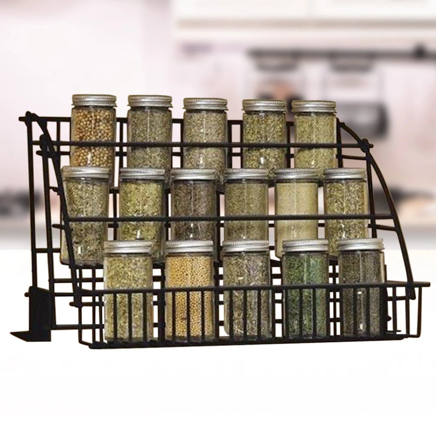 3-Tier Pull-Down Spice Rack Organizer