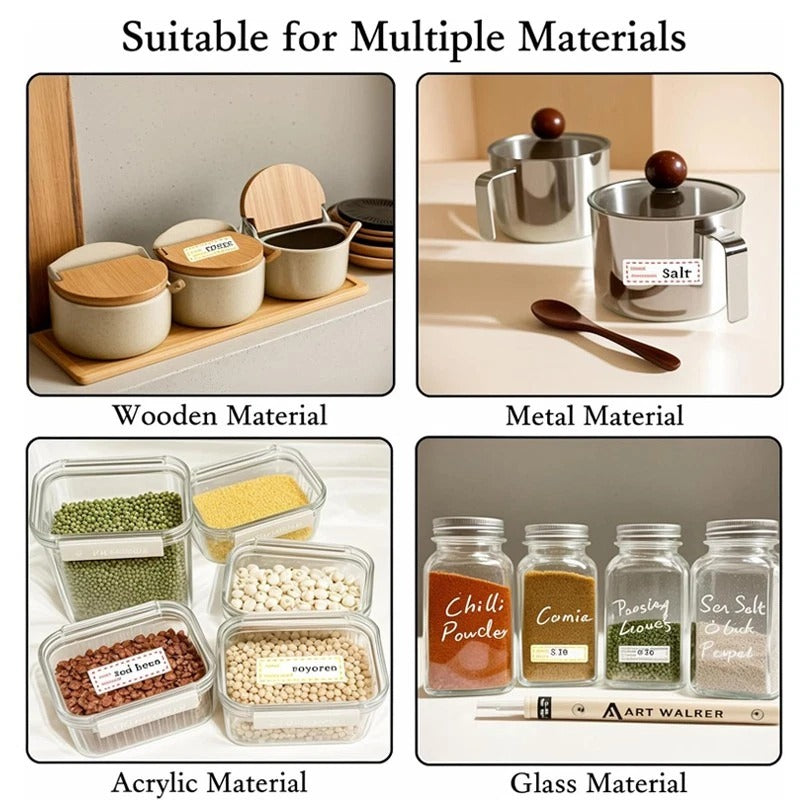 100 Removable Freezer Food Labels – 3"x1" Self-Adhesive Stickers