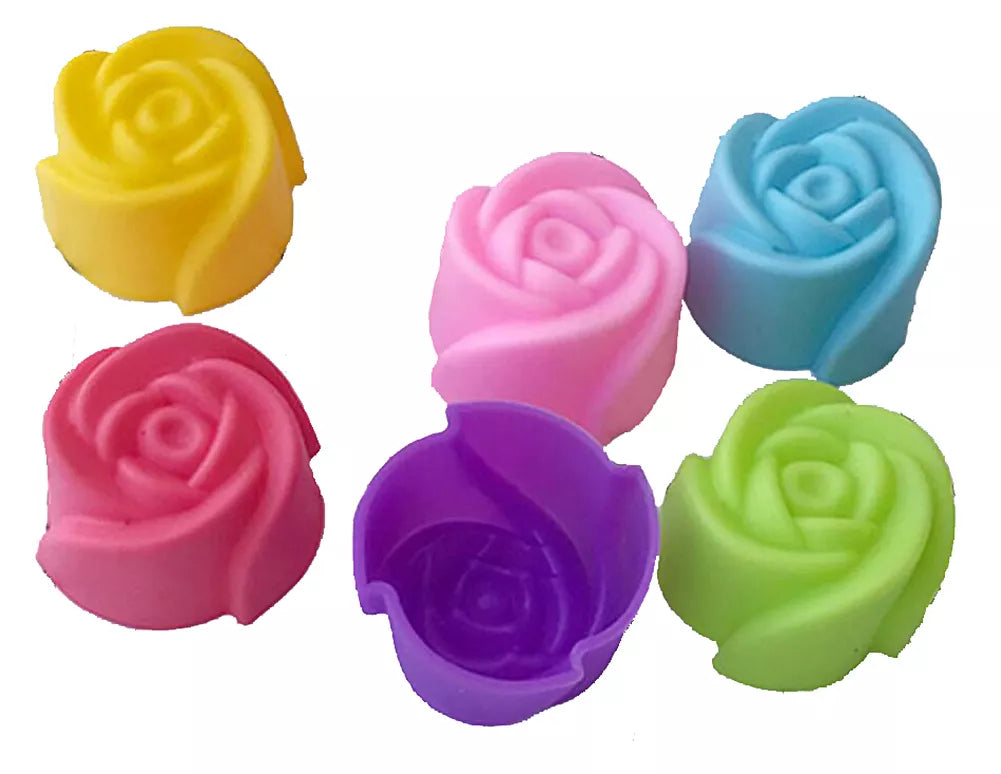 36-Pack Reusable Silicone Baking Cups Rose
