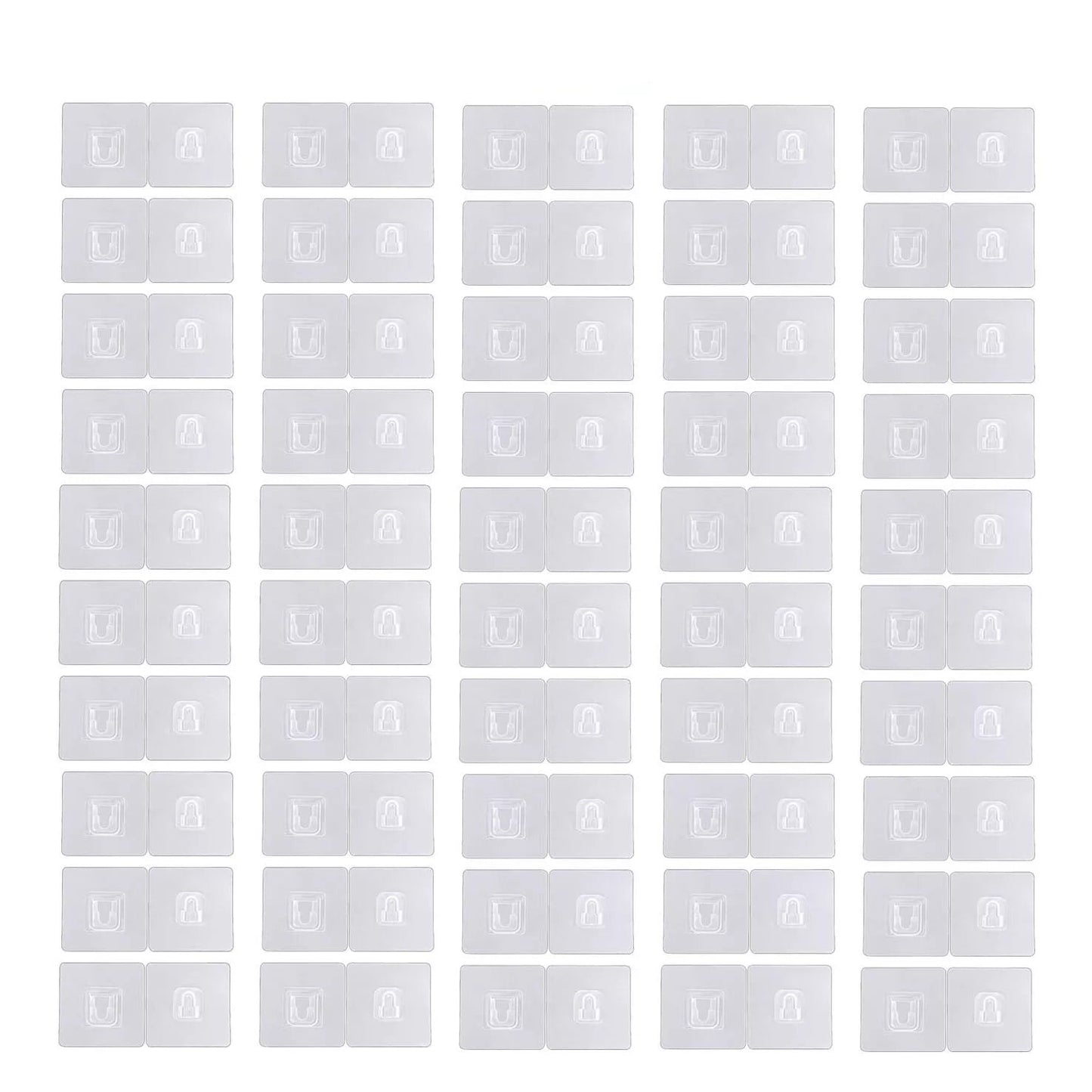 Double-Sided Adhesive Wall Utility Hooks with Suction Cup