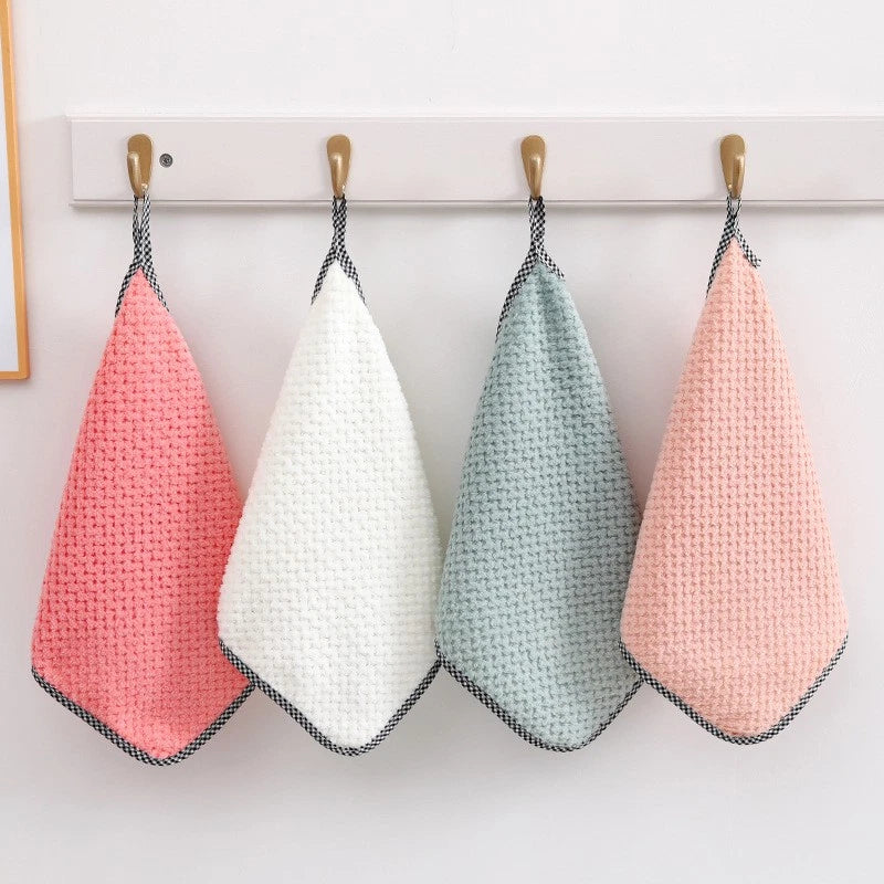 4× Coral Velvet Dish Cloths
