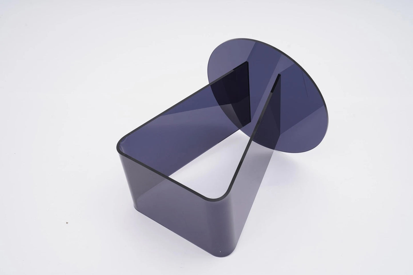17.71''H Semi-Transparent Black Acrylic Side Table