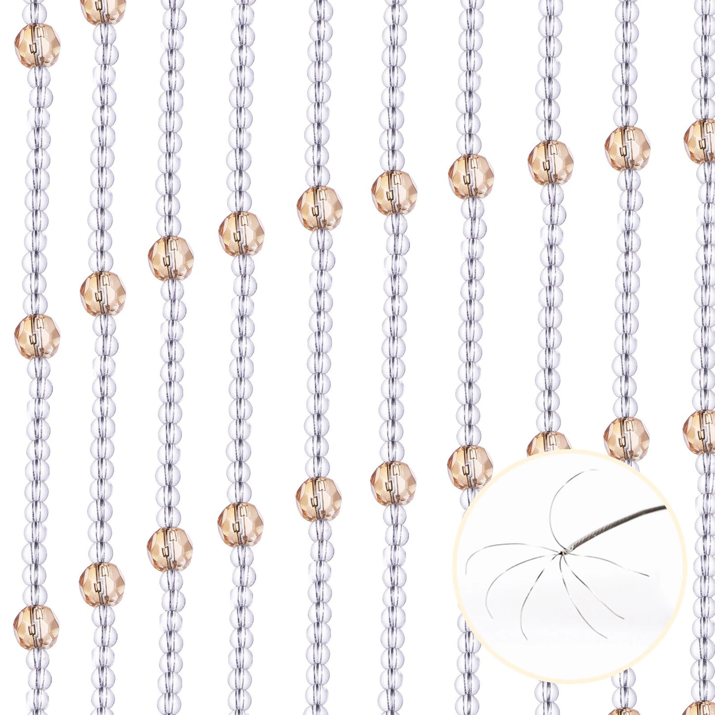 25-String Crystal Hanging Glass Door Beads