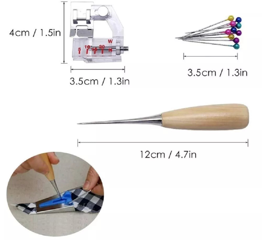 60Pcs Bias Tape Maker Kit