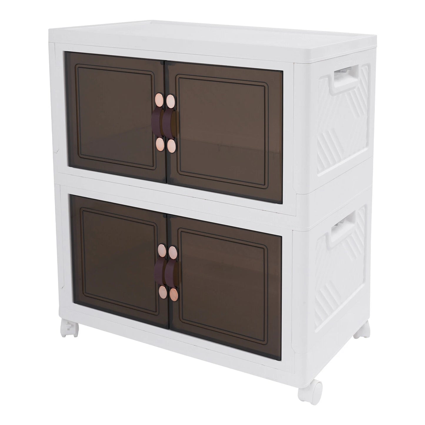 2-Tier Large Capacity Storage Cabinet with Wheels